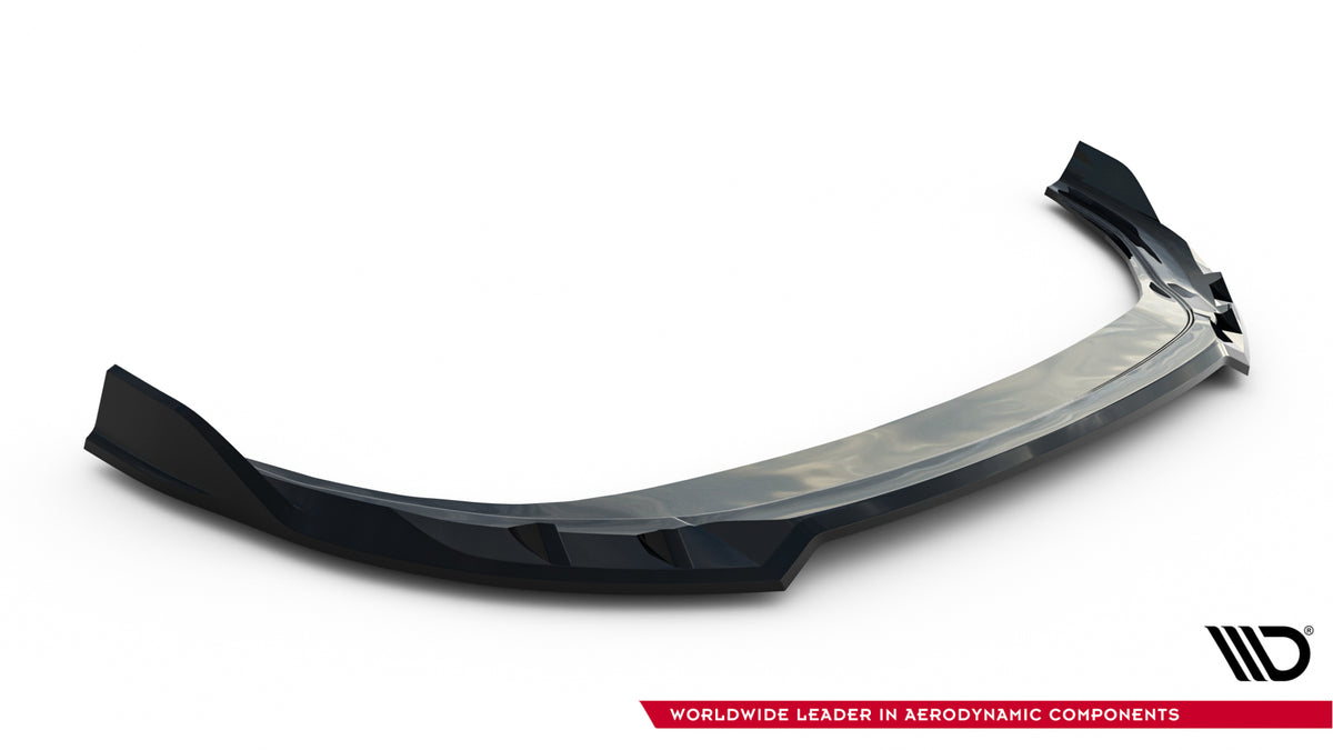 Street+ Spoilerlippe Front Ansatz V.1 passend für VW Golf R Variant Mk8 Facelift schwarz Hochglanz – Ansicht 5