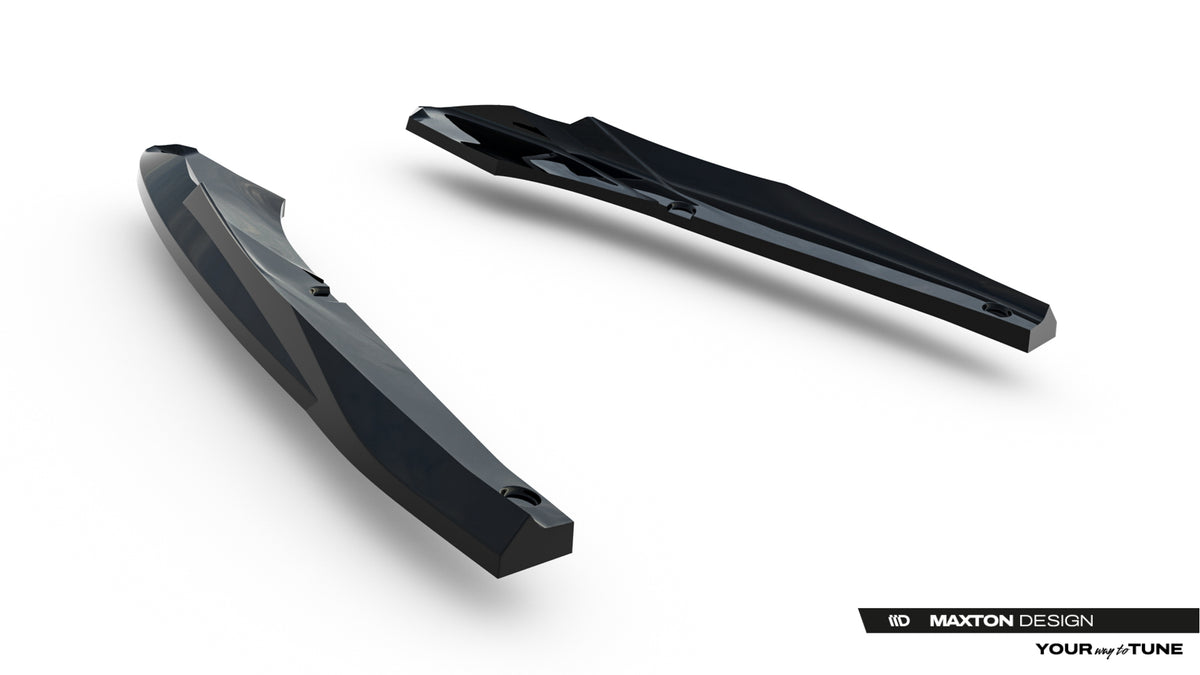 Heck Ansatz Flaps Diffusor V.5 passend für Cupra Leon ST Mk1 Facelift schwarz Hochglanz – Ansicht 6