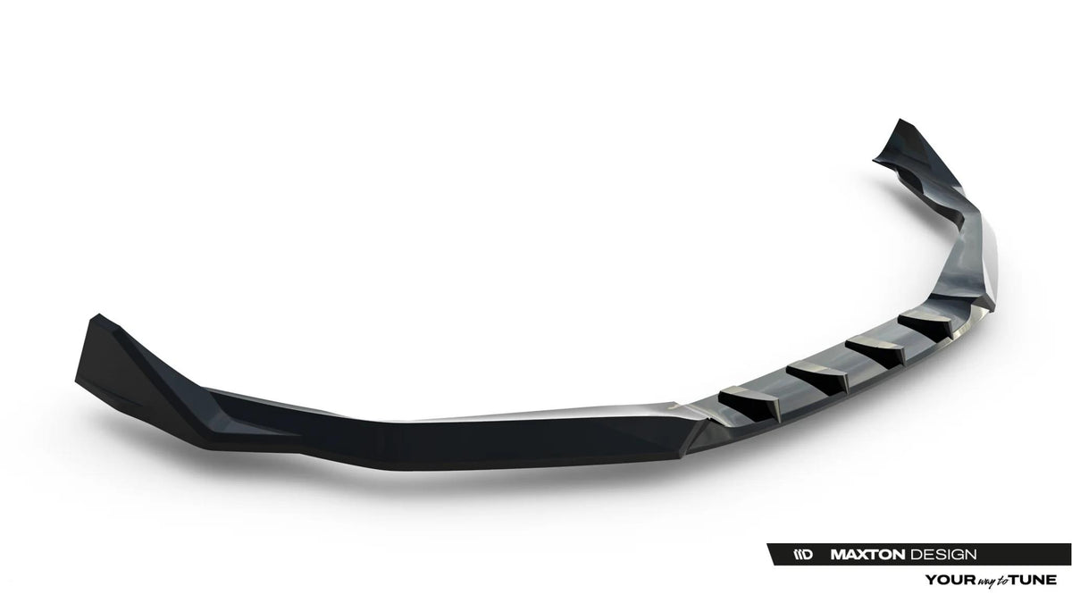 Street+ Spoilerlippe Front Ansatz V.4 passend für BMW M5 F90 Facelift schwarz Hochglanz – Ansicht 6