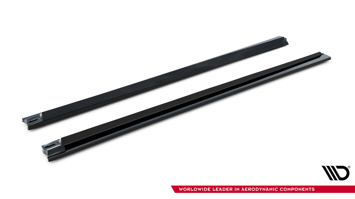 Street+ Seitenschweller Leisten passend für V.1 passend für Audi Q8 S-line / SQ8 Mk1 Facelift schwarz Hochglanz – Ansicht 5