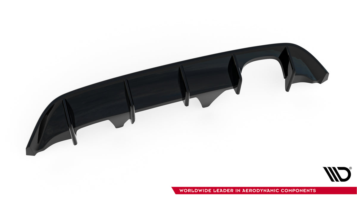 Diffusor Heck Ansatz passend für Ford Fiesta Mk8 ST-Line schwarz Hochglanz – Ansicht 6