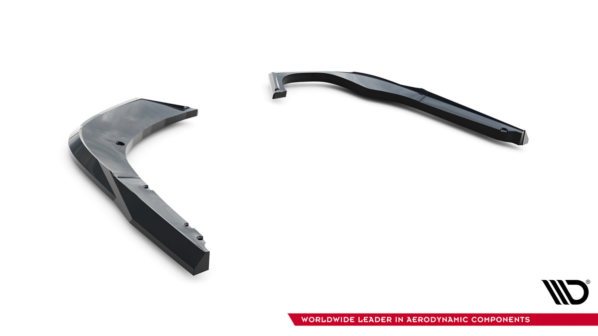 Heck Ansatz Flaps Diffusor V.1 passend für Skoda Superb Sportline Mk4 schwarz Hochglanz – Ansicht 5