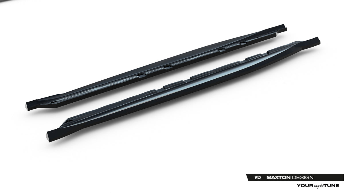 Street+ Seitenschweller Leisten V.2 passend für Cupra Leon ST / Hatchback  Aero Mk1 / Mk1 Facelift schwarz Hochglanz – Ansicht 5