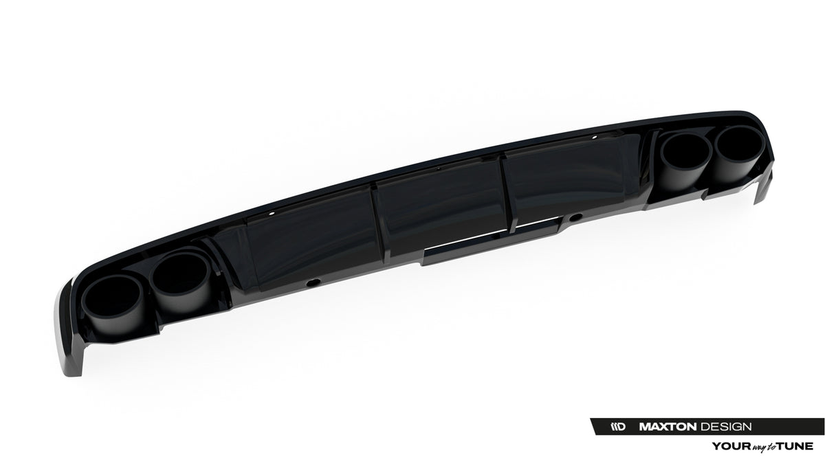 Diffusor Heck Ansatz + Endrohre passend für Audi A6 Limousine / Avant C8 / C8 Facelift – Ansicht 6