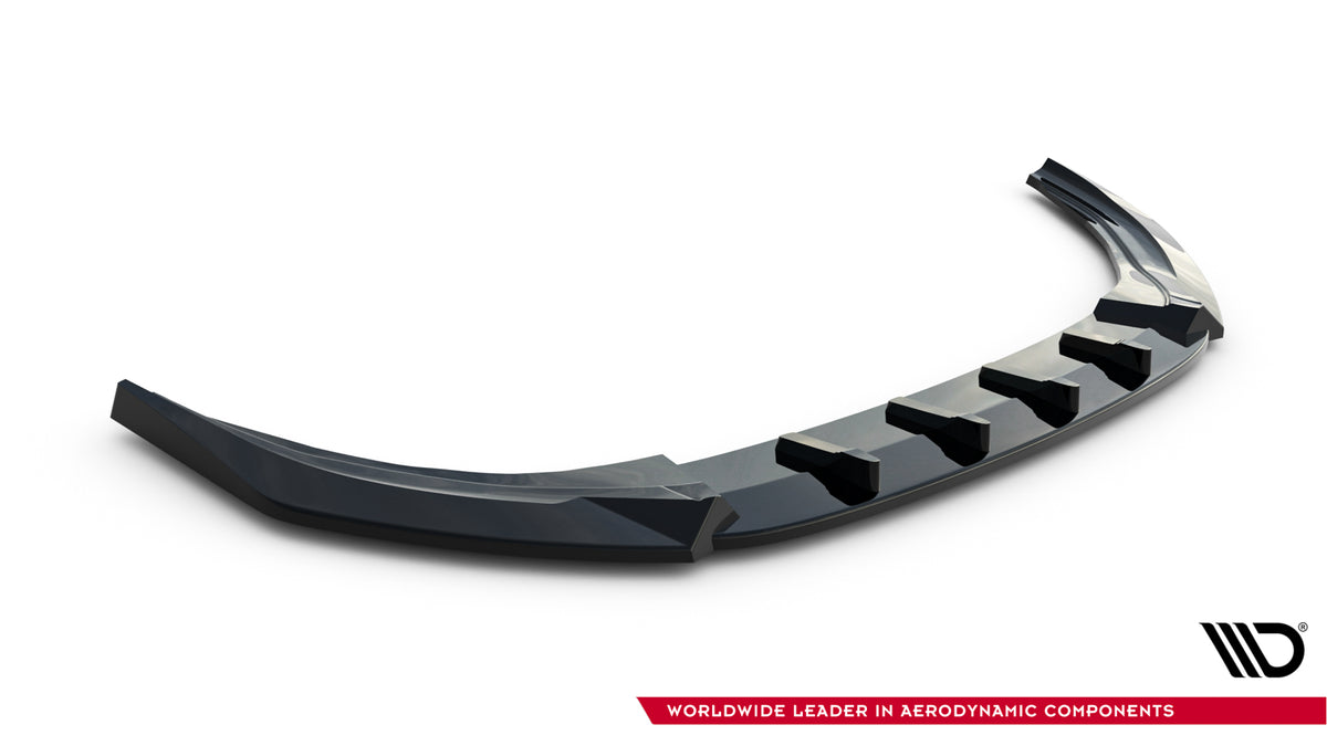 Street+ Spoilerlippe Front Ansatz V.3 passend für VW Golf R Variant Mk8 Facelift schwarz Hochglanz – Ansicht 5