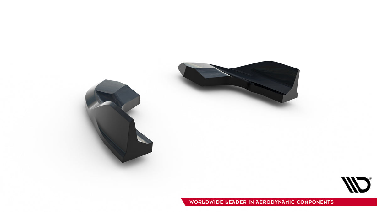 Heck Ansatz Flaps Diffusor V.7 passend für VW Golf R Hatchback Mk8 / Mk8 Facelift schwarz Hochglanz – Ansicht 5