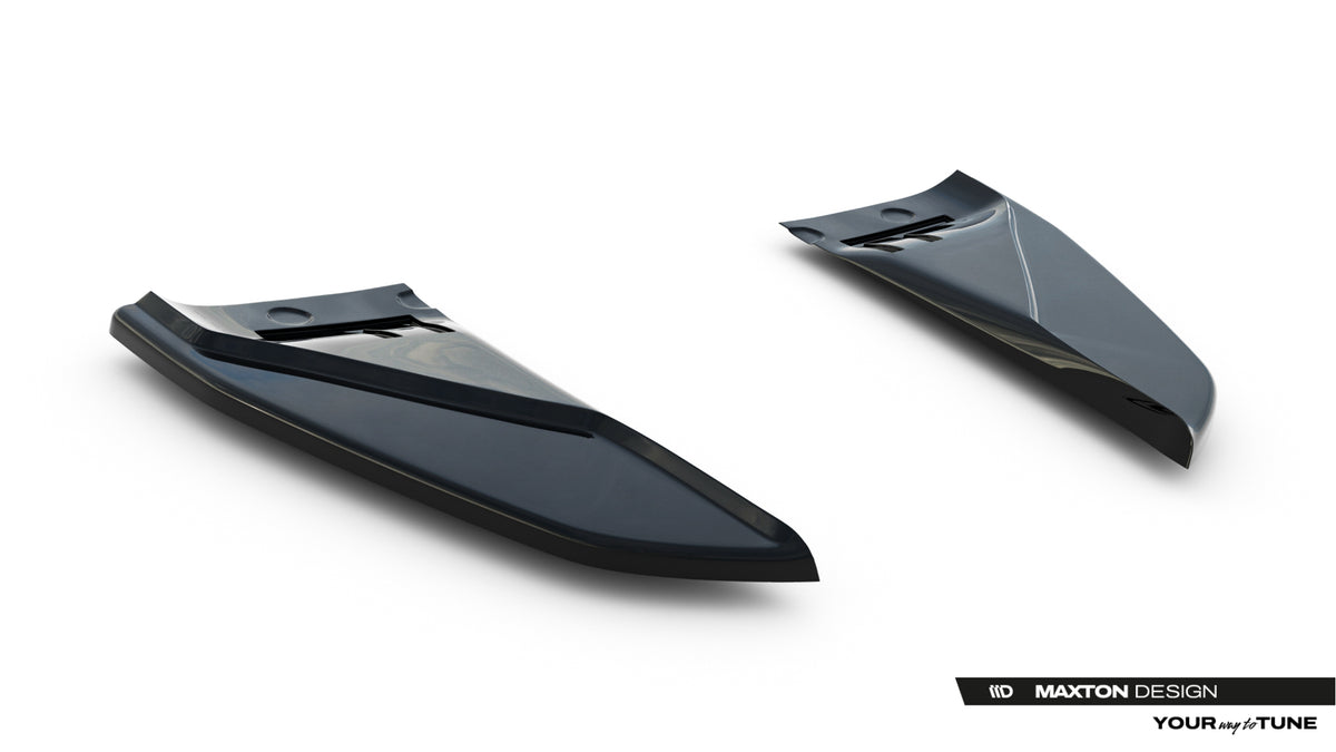 Heck Ansatz Flaps Diffusor V.1 passend für Tesla Model S Mk1 schwarz Hochglanz – Ansicht 4