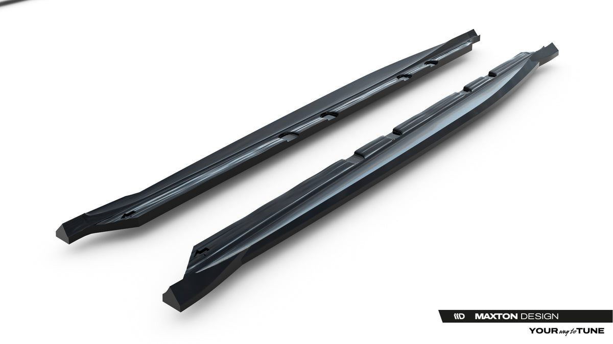 Street+ Seitenschweller Leisten V.2 passend für Cupra Leon ST / Hatchback  Aero Mk1 / Mk1 Facelift schwarz Hochglanz – Ansicht 6