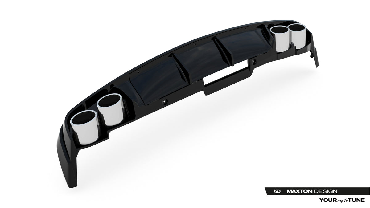Diffusor Heck Ansatz + Endrohre für Audi A6 Limousine / Avant C8 / C8 Facelift – Ansicht 5