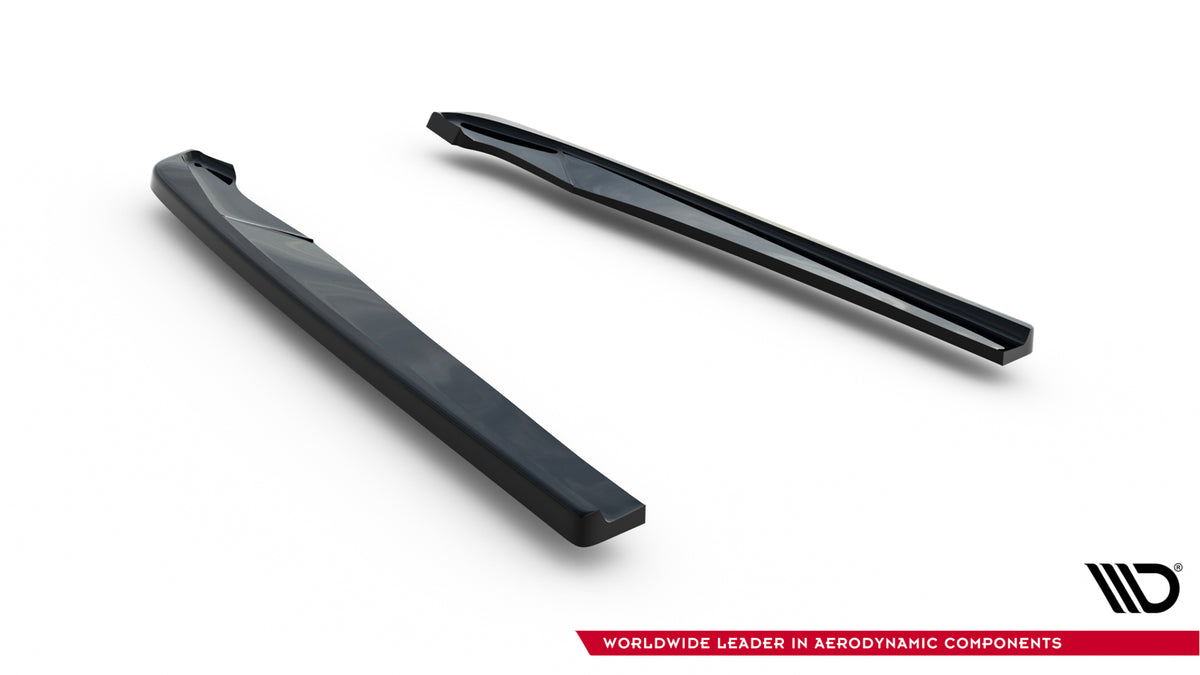 Heck Ansatz Flaps Diffusor passend für Audi A4 / A4 S-Line / S4 Limousine / Avant B9 schwarz Hochglanz – Ansicht 7