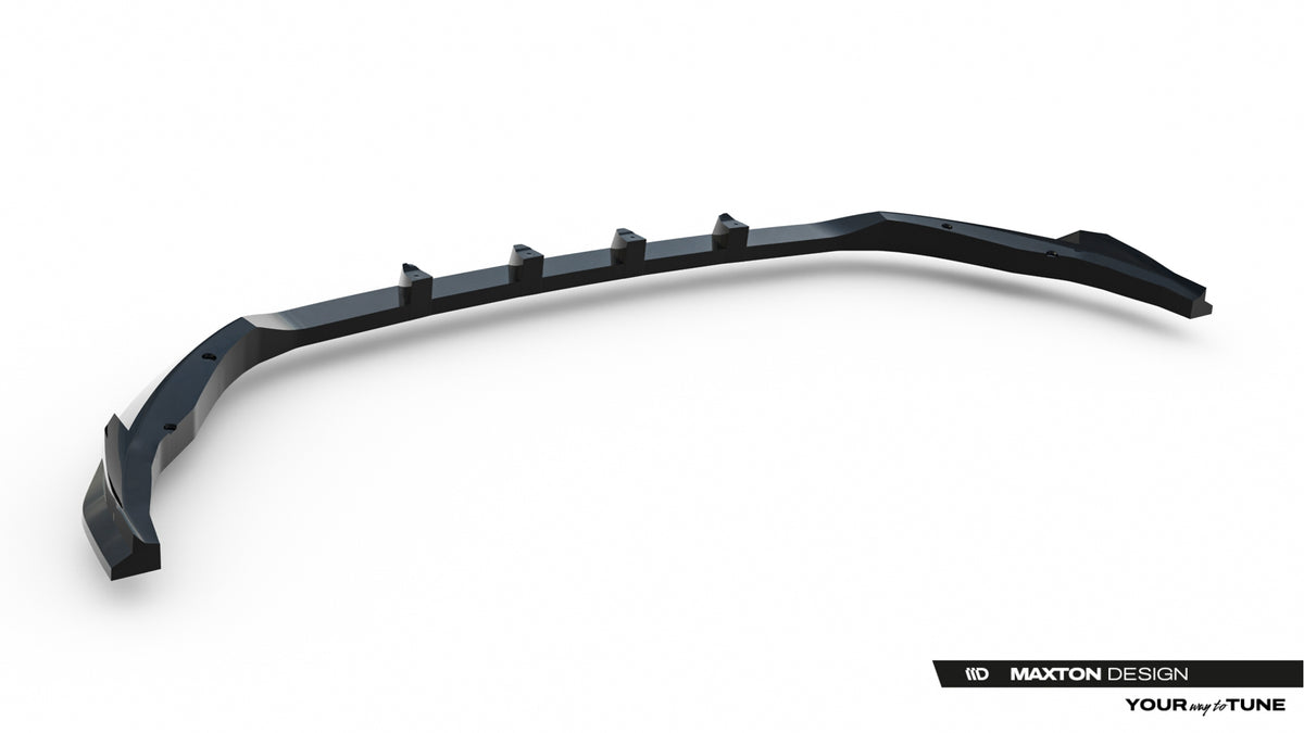 Street+ Spoilerlippe Front Ansatz passend für Renault Clio Mk5 Facelift schwarz Hochglanz – Ansicht 7