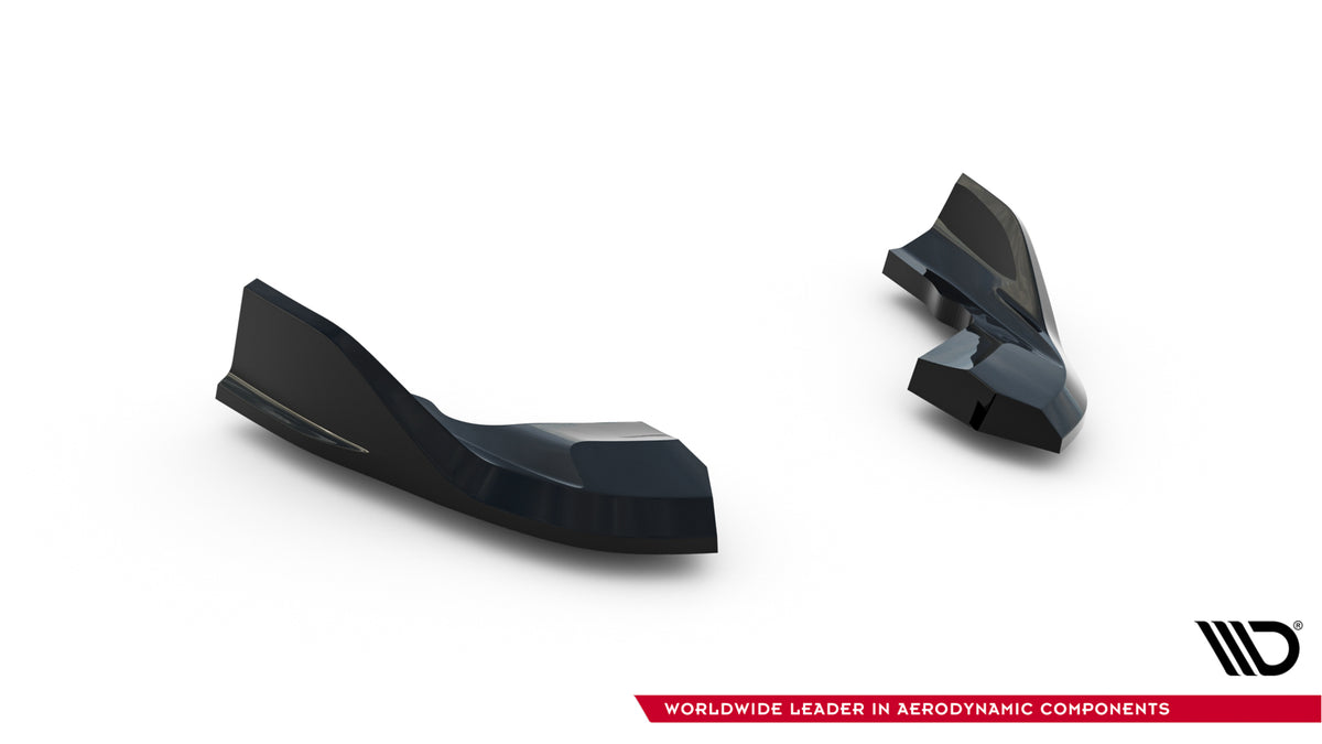 Heck Ansatz Flaps Diffusor V.7 passend für VW Golf R Hatchback Mk8 / Mk8 Facelift schwarz Hochglanz – Ansicht 4