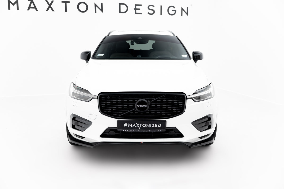 Street+ Spoilerlippe Front Ansatz V.1 passend für Volvo XC60 Mk2 R-Design schwarz Hochglanz – Ansicht 1