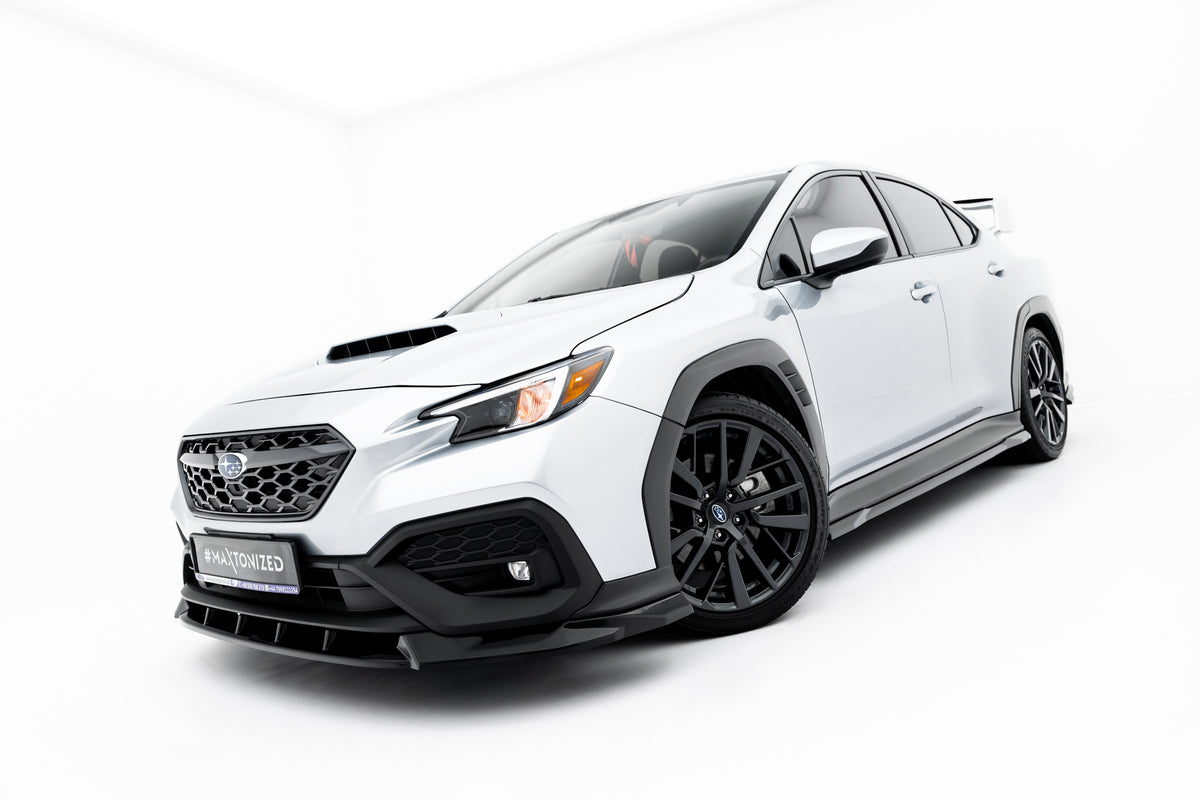 Street+ Spoilerlippe Front Ansatz V.1 passend für Subaru WRX STI Mk2 schwarz Hochglanz – Ansicht 6