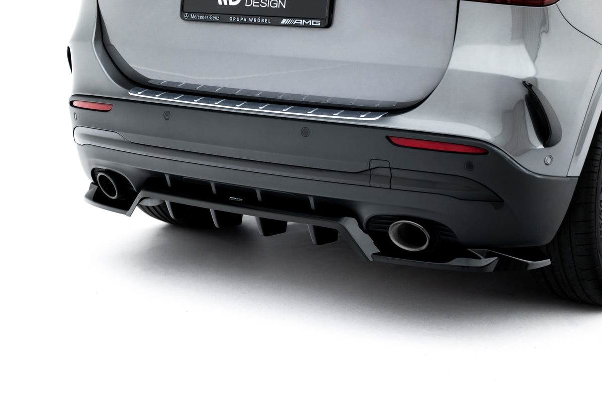 Street+ Mittlerer Diffusor RACE passend für Mercedes-AMG GLA 35 H247 Facelift schwarz Hochglanz – Ansicht 1