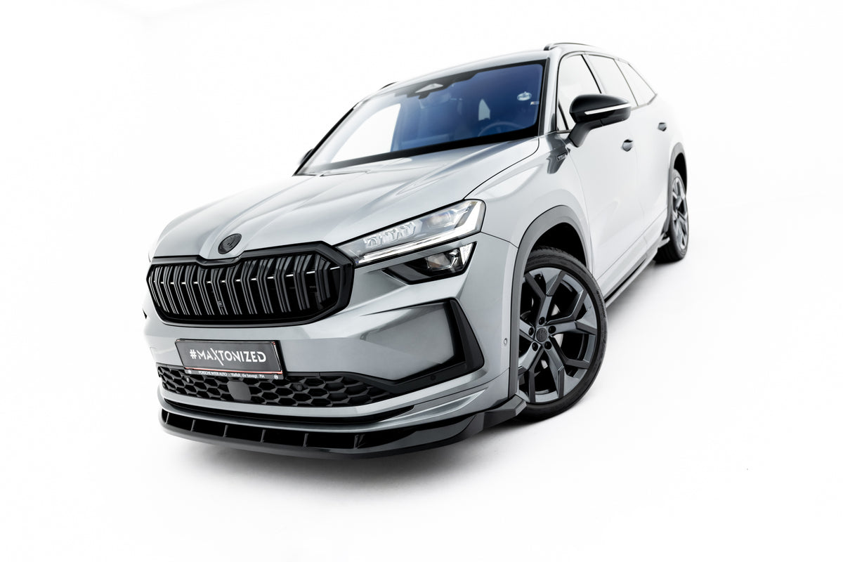 Street+ Spoilerlippe Front Ansatz V.2 passend für Skoda Kodiaq Sportline Mk2 schwarz Hochglanz – Ansicht 5
