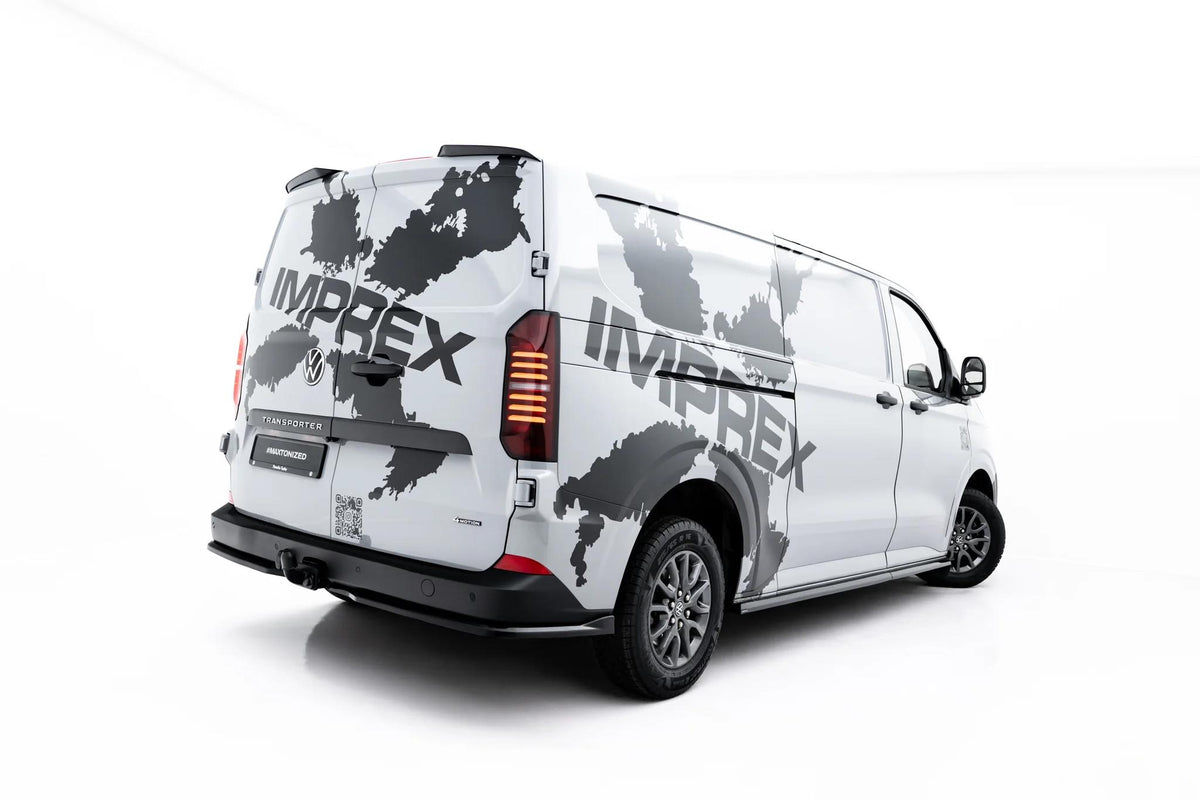 Heckspoiler Lippe VW Transporter T7 / Ford Transit Custom Mk2 / Tourneo Custom Mk2 schwarz Hochglanz – Ansicht 3