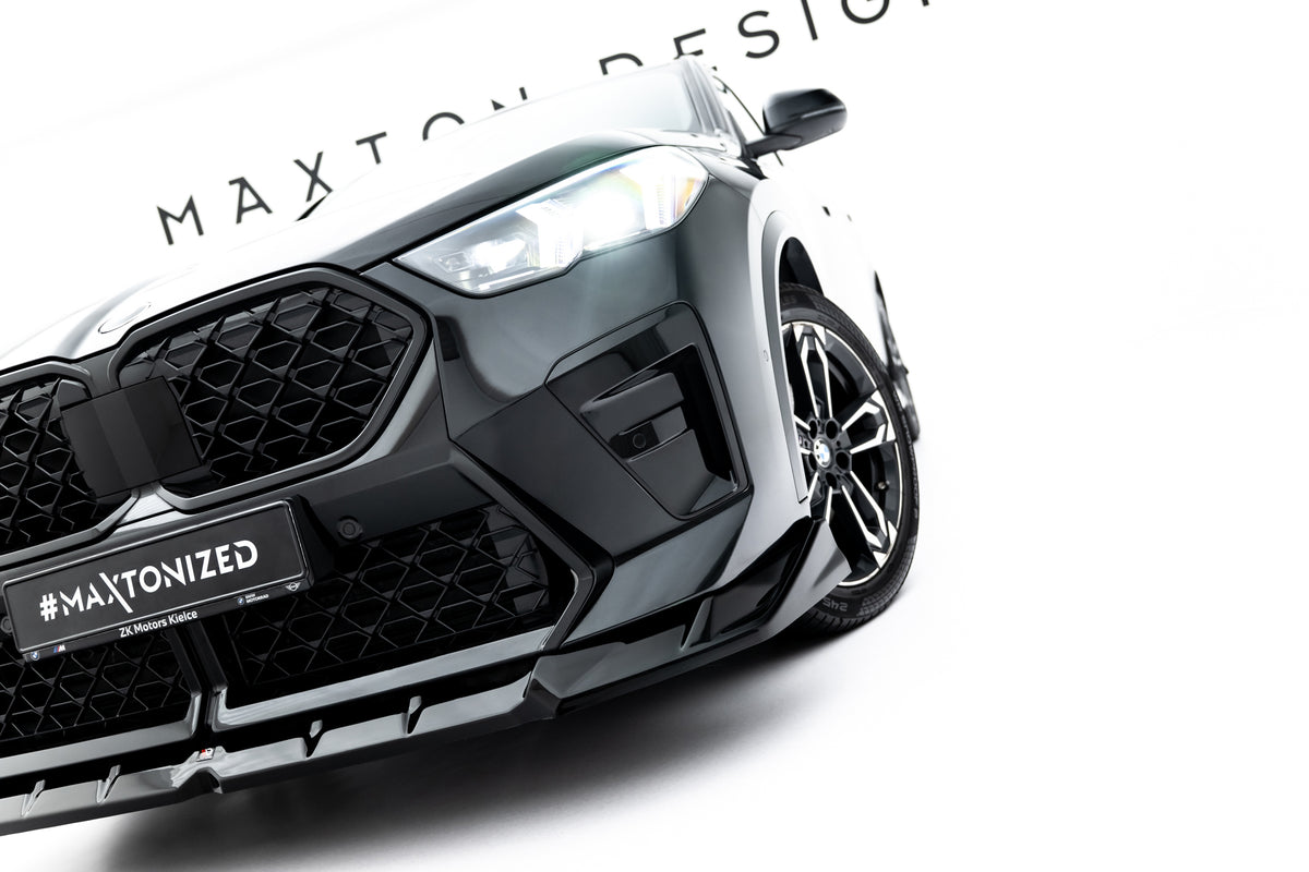 Street+ Spoilerlippe Front Ansatz passend für BMW X2 M-Paket / iX2 U10 schwarz Hochglanz – Ansicht 3