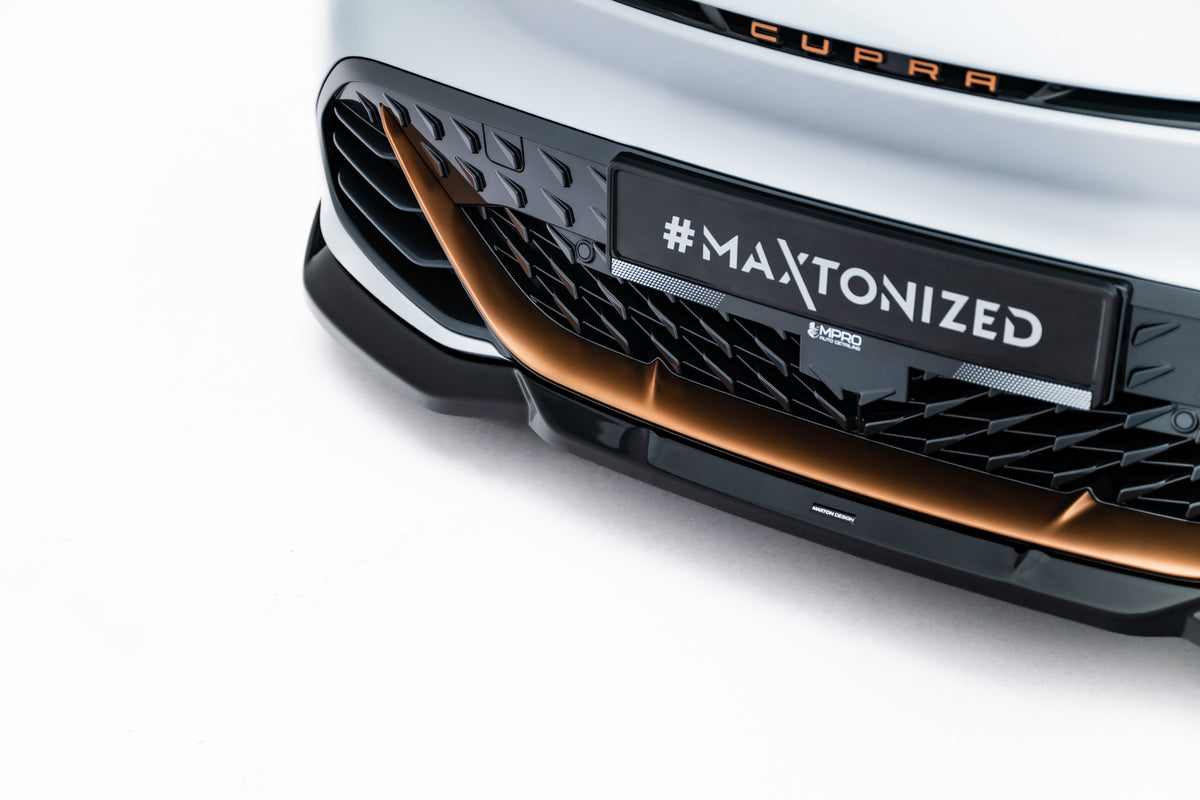 Street+ Spoilerlippe Front Ansatz V.2 passend für Cupra Born Mk1 schwarz Hochglanz – Ansicht 5