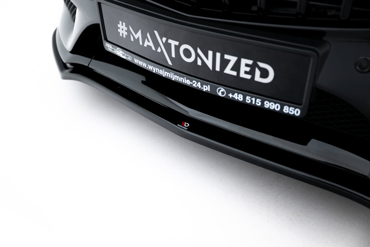 Street+ Spoilerlippe Front Ansatz V.1 passend für Mercedes- Benz C Coupe AMG-Line C205  schwarz Hochglanz – Ansicht 4