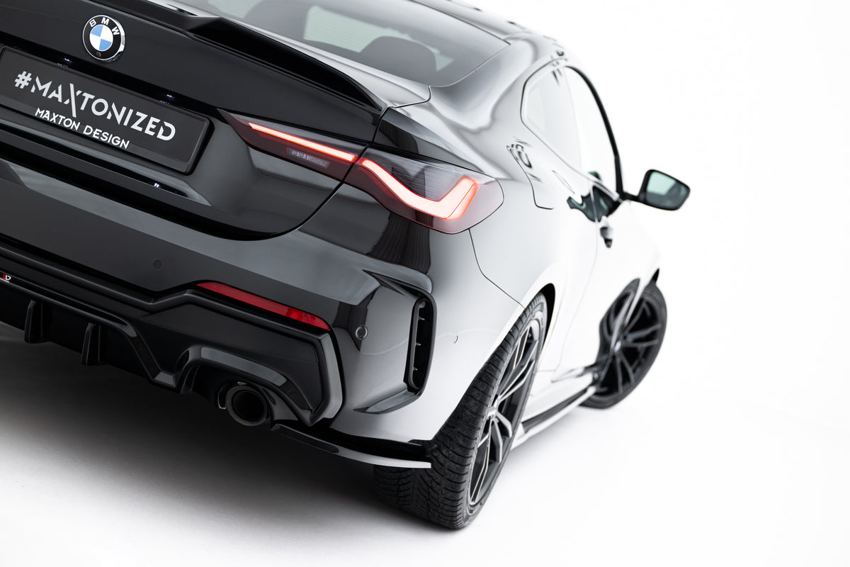 Heck Ansatz Flaps Diffusor V.7 passend für BMW 4er M-Paket G22 / G23 / G22 Facelift / G23 Facelift schwarz Hochglanz – Ansicht 2