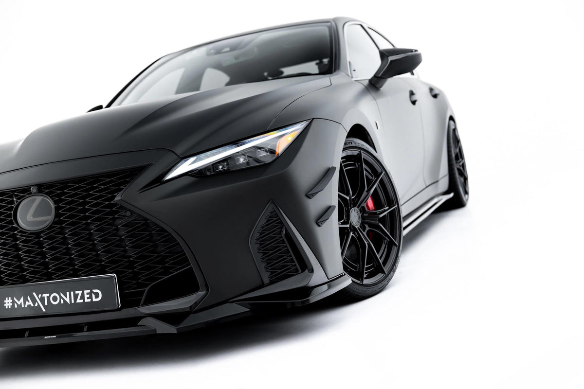 Street+ Spoilerlippe Front Ansatz V.2 passend für Lexus IS 500 Mk3 Facelift 2 (XE30) schwarz Hochglanz – Ansicht 1