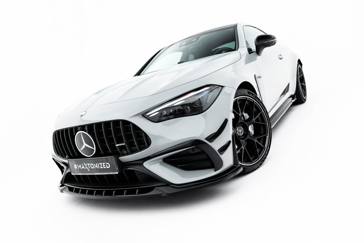 Street+ Spoilerlippe Front Ansatz passend für Mercedes-AMG CLE 53 Aero C236 schwarz Hochglanz – Ansicht 3