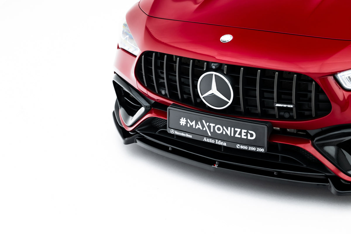 Street+ Spoilerlippe Front Ansatz V.5 passend für Mercedes-AMG CLA 45 Aero C118 schwarz Hochglanz – Ansicht 6