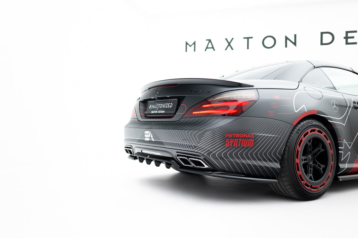 Street+ Mittlerer Diffusor RACE passend für Mercedes-Benz SL 63 AMG R231 schwarz Hochglanz – Ansicht 4