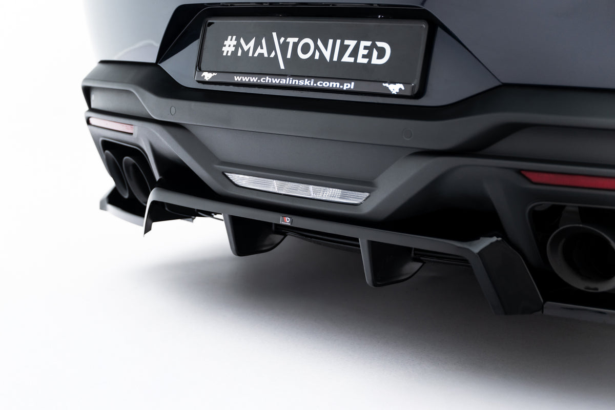 Street+ Mittlerer Diffusor RACE passend für Ford Mustang Dark Horse Mk7 schwarz Hochglanz – Ansicht 1