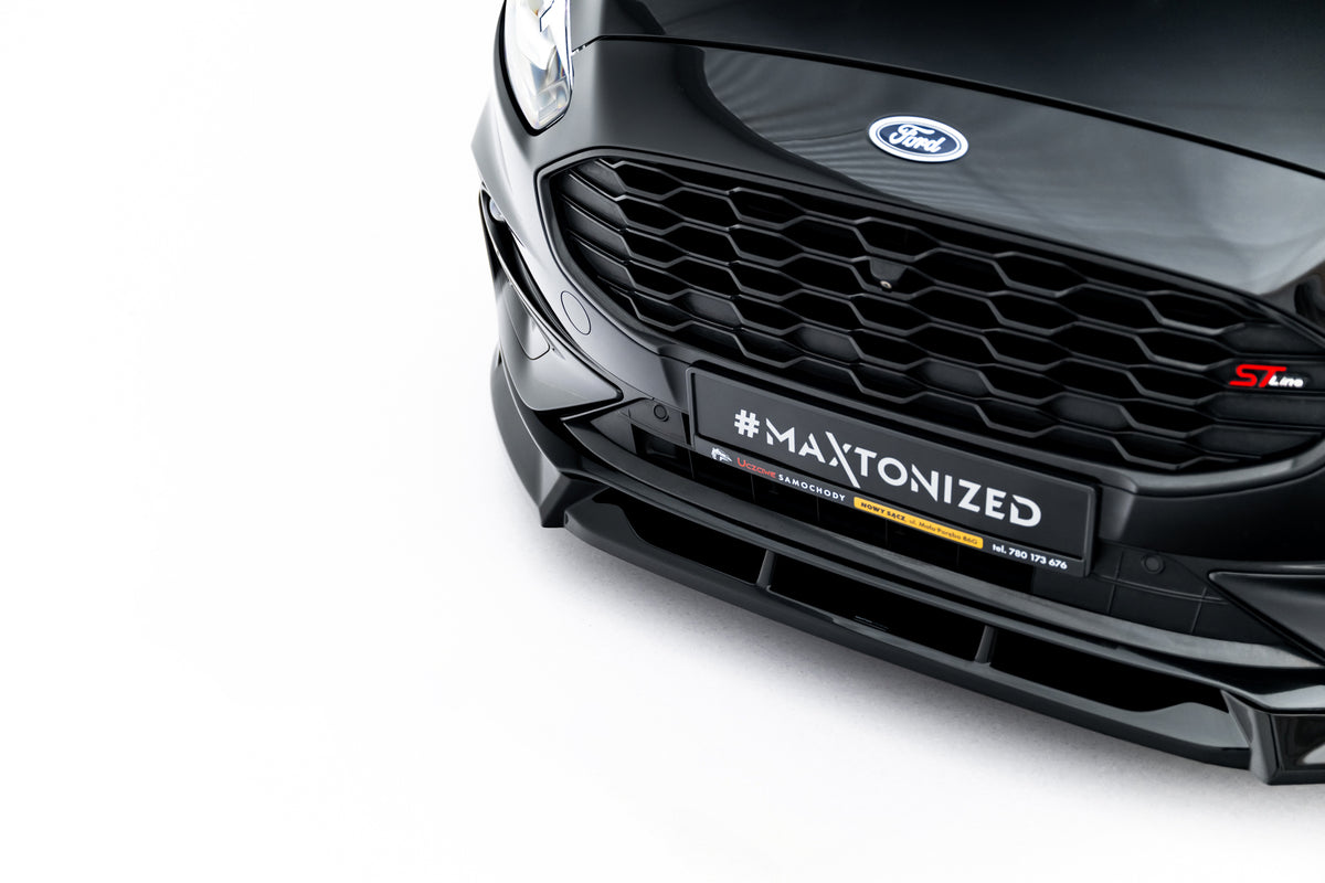 Street+ Spoilerlippe Front Ansatz passend für Ford S-Max ST-Line Mk2 Facelift schwarz Hochglanz – Ansicht 1