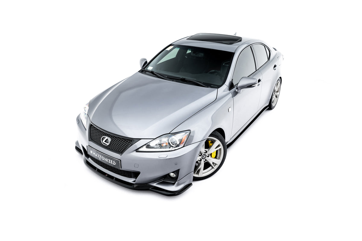 Street+ Spoilerlippe Front Ansatz passend für Lexus IS F-Sport Mk2 (XE20) Facelift schwarz Hochglanz – Ansicht 3