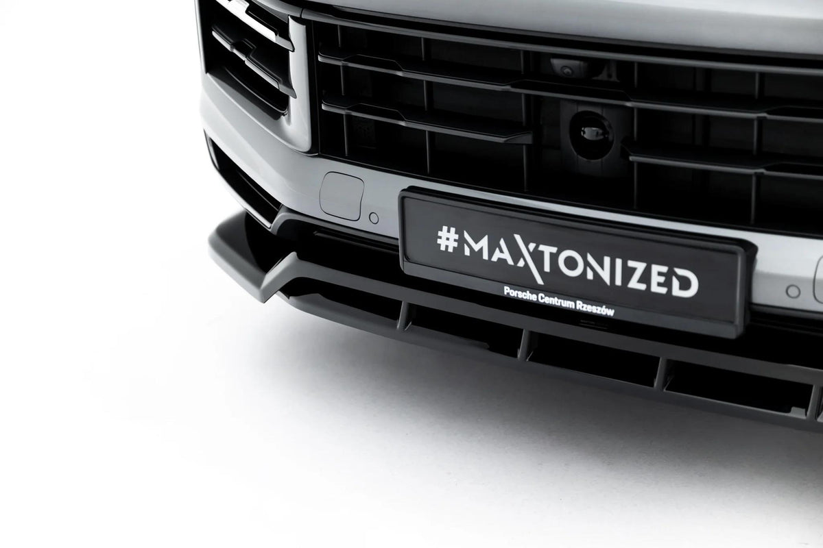 Street+ Spoilerlippe Front Ansatz passend für Porsche Cayenne SUV / Coupe Mk3 Facelift schwarz Hochglanz – Ansicht 5