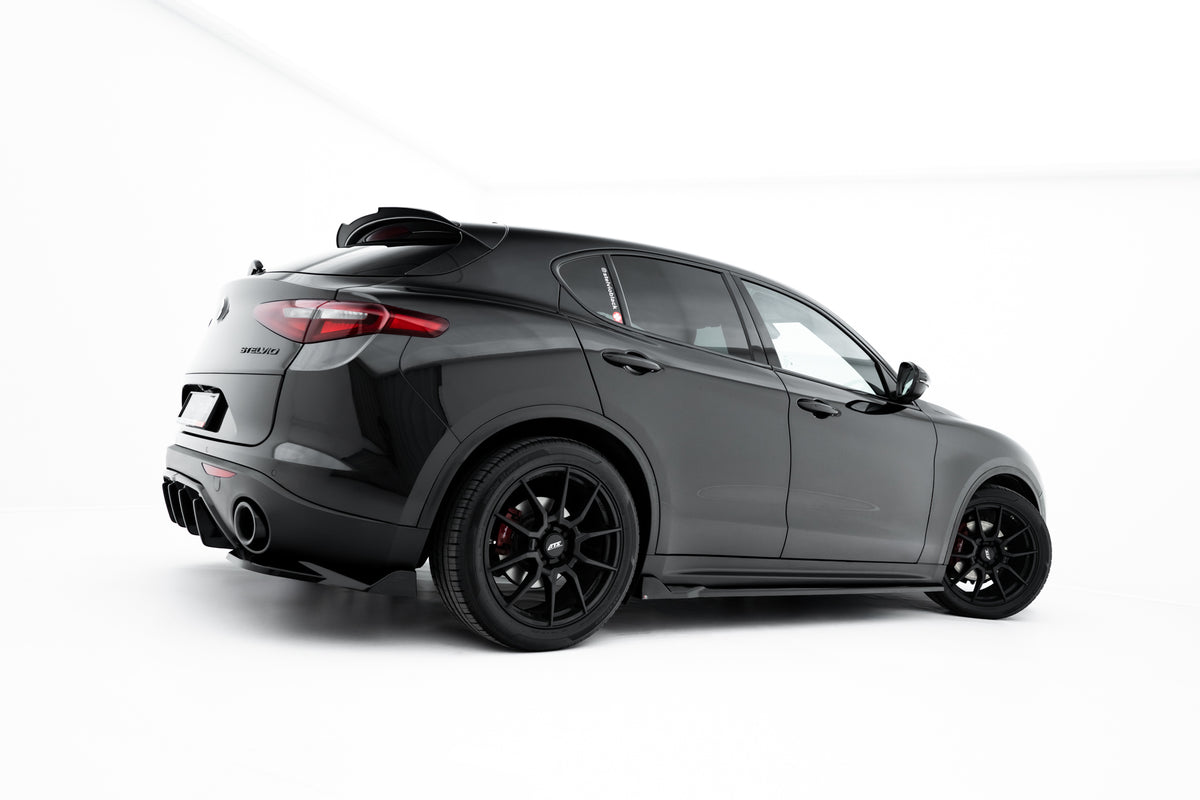 Street+ Seitenschweller Leisten V.2 passend für Alfa Romeo Stelvio Mk1 schwarz Hochglanz – Ansicht 3