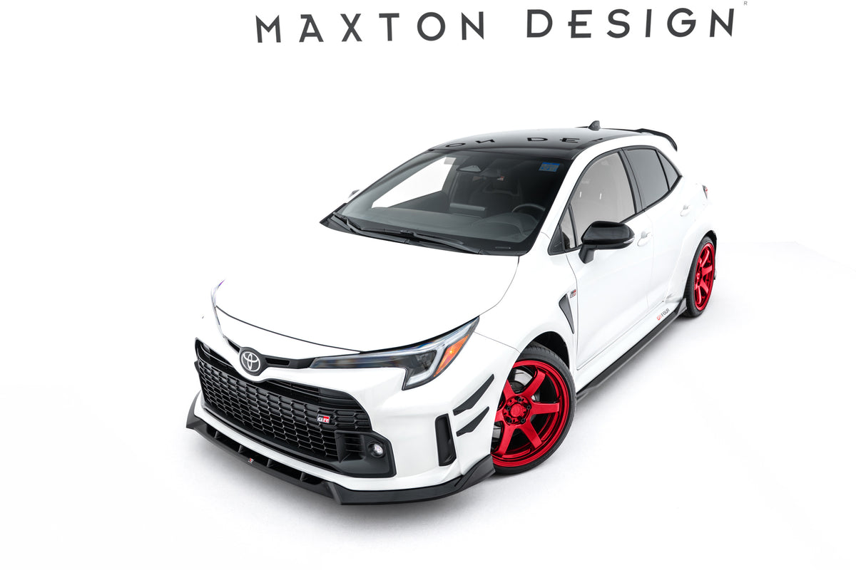 Street+ Spoilerlippe Front Ansatz V.2 passend für Toyota GR Corolla Mk12 schwarz Hochglanz – Ansicht 4