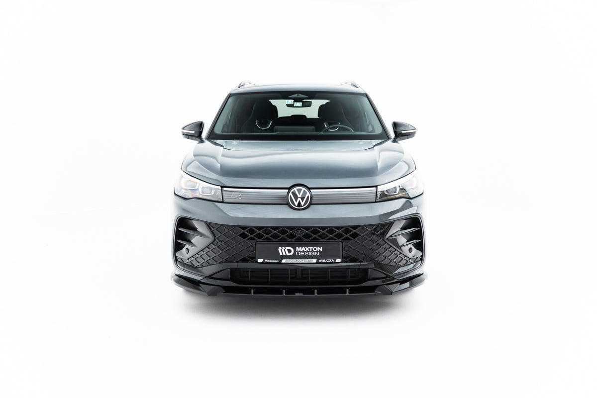 Street+ Spoilerlippe Front Ansatz V.1 passend für VW Tiguan R-Line Mk3  schwarz Hochglanz – Ansicht 4
