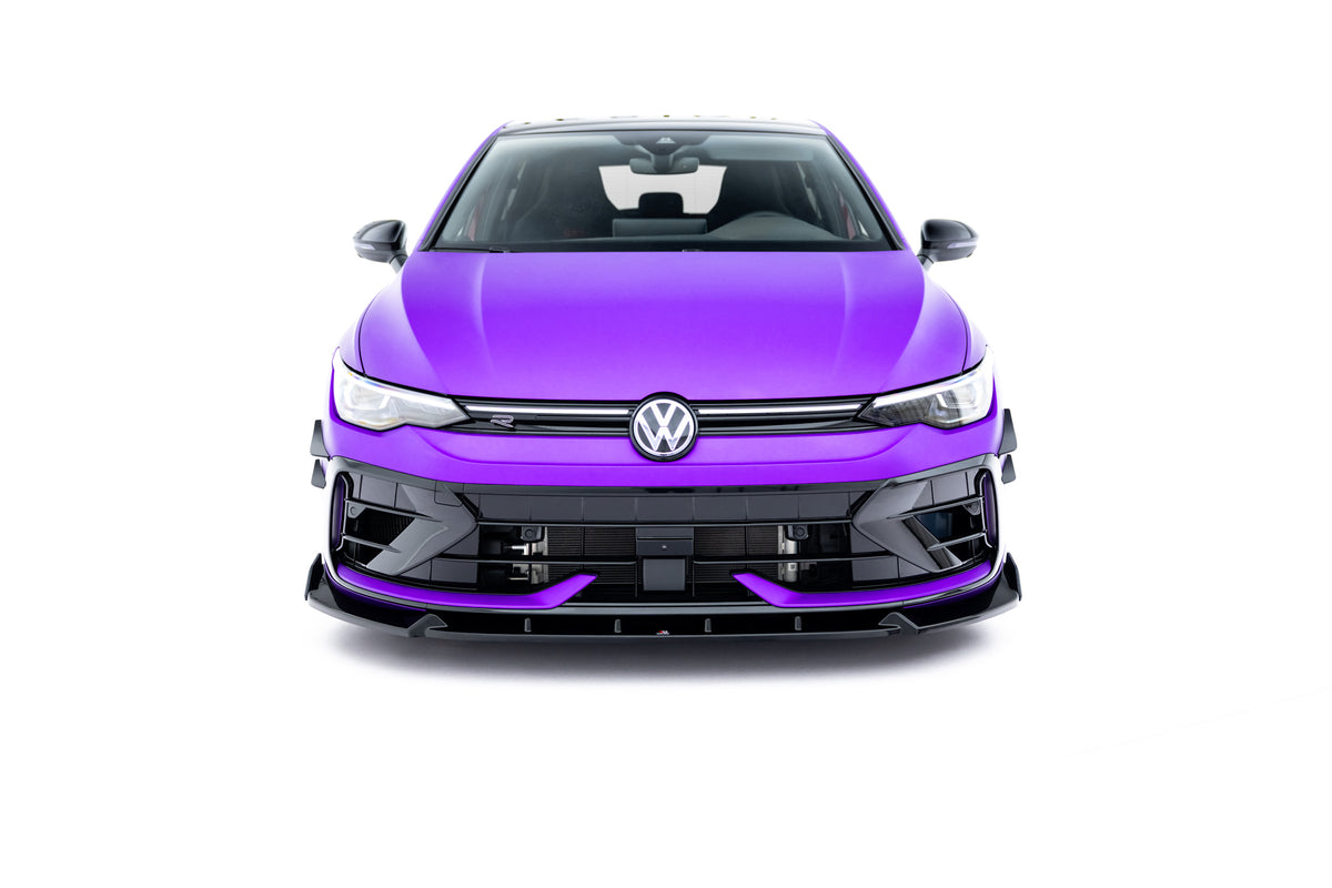 Street+ Spoilerlippe Front Ansatz V.3 + Flaps passend für VW Golf R Hatchback / Variant Mk8 Facelift – Ansicht 1