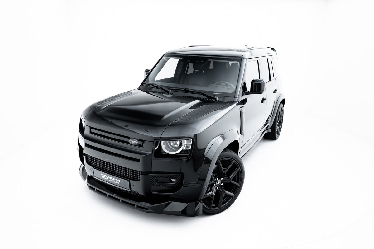 Street+ Spoilerlippe Front Ansatz passend für Land Rover Defender Mk4 schwarz Hochglanz – Ansicht 3