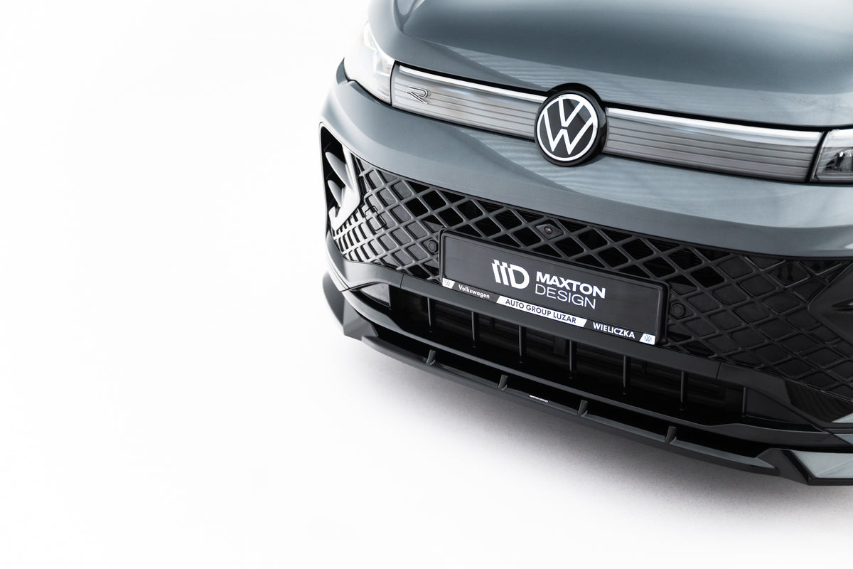 Street+ Spoilerlippe Front Ansatz V.1 passend für VW Tiguan R-Line Mk3  schwarz Hochglanz – Ansicht 3