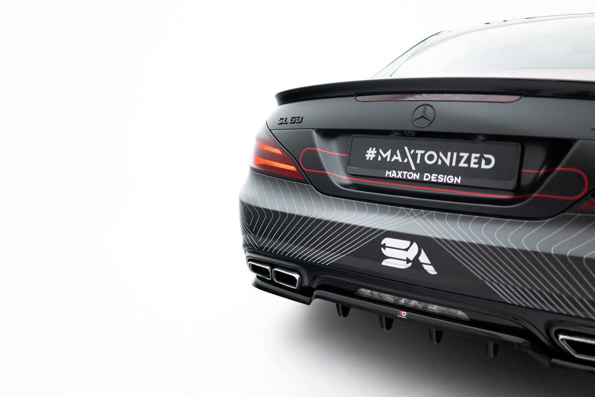 Street+ Mittlerer Diffusor RACE passend für Mercedes-Benz SL 63 AMG R231 schwarz Hochglanz – Ansicht 3