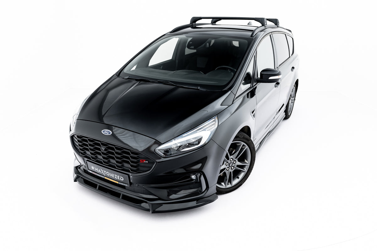 Street+ Spoilerlippe Front Ansatz passend für Ford S-Max ST-Line Mk2 Facelift schwarz Hochglanz – Ansicht 6