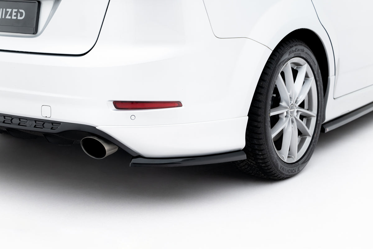 Heck Ansatz Flaps Diffusor passend für Ford Mondeo ST-Line Limousine Mk4 Facelift schwarz Hochglanz – Ansicht 3