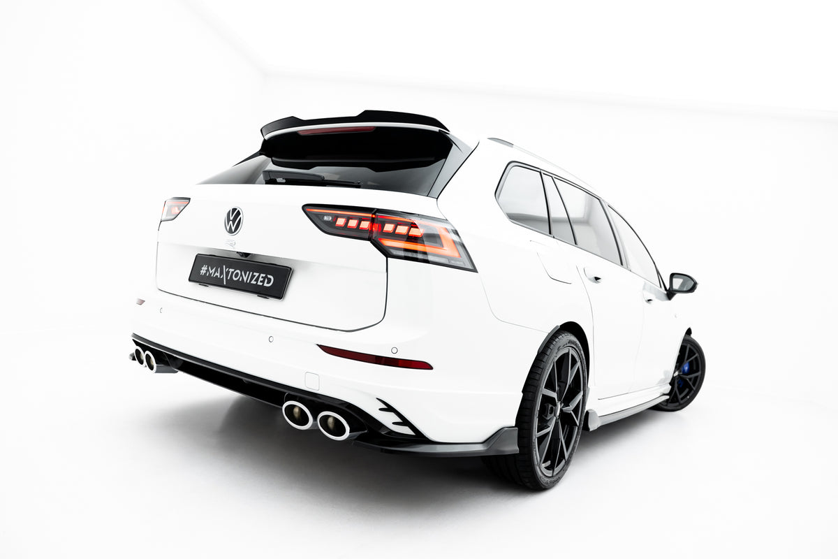 Heck Ansatz Flaps Diffusor V.1 passend für VW Golf R Variant Mk8 / Mk8 Facelift schwarz Hochglanz – Ansicht 3