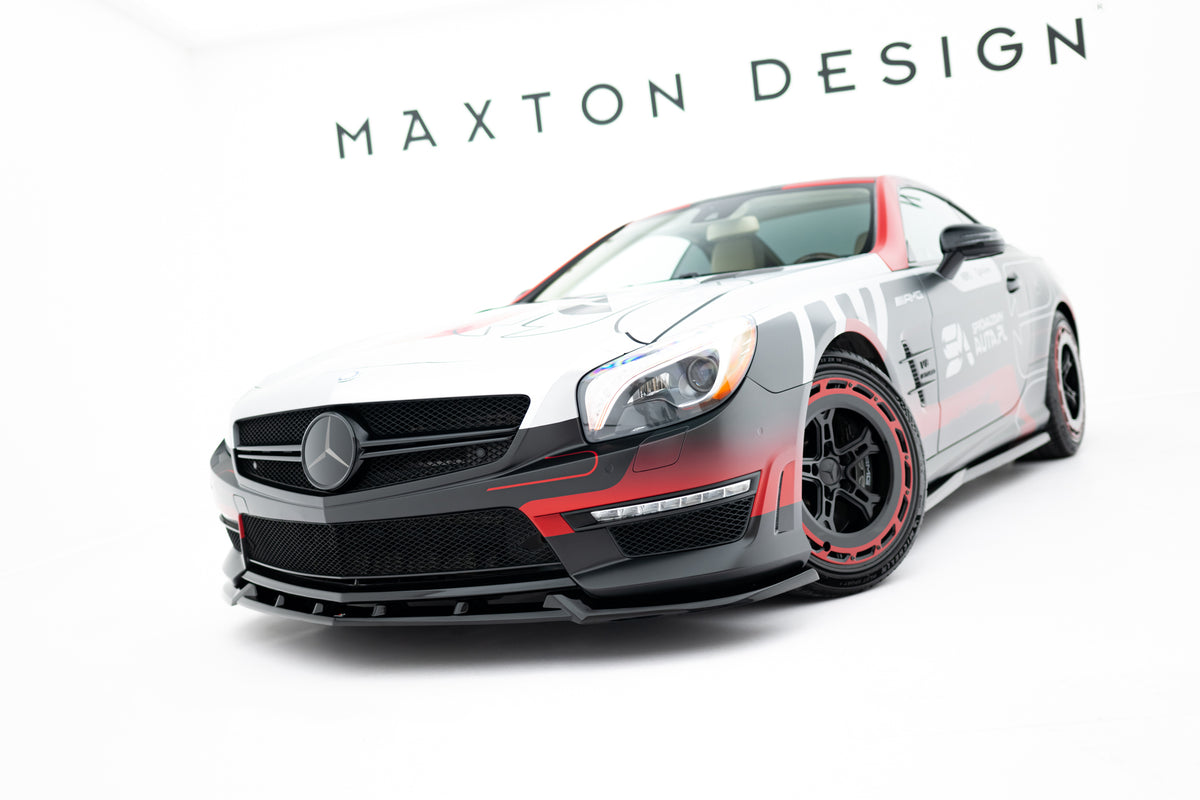 Street+ Spoilerlippe Front Ansatz V.1 passend für Mercedes-Benz SL 63 AMG R231 schwarz Hochglanz – Ansicht 5