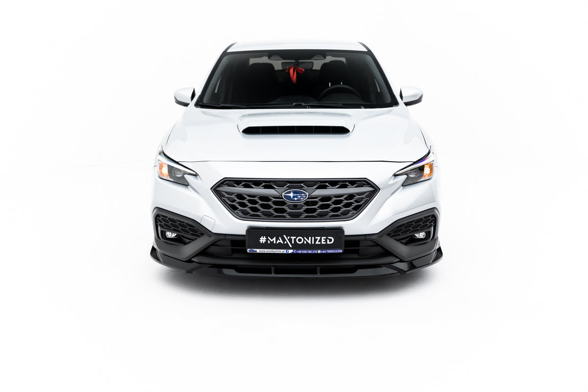 Street+ Spoilerlippe Front Ansatz V.2 passend für Subaru WRX STI Mk2 schwarz Hochglanz – Ansicht 1