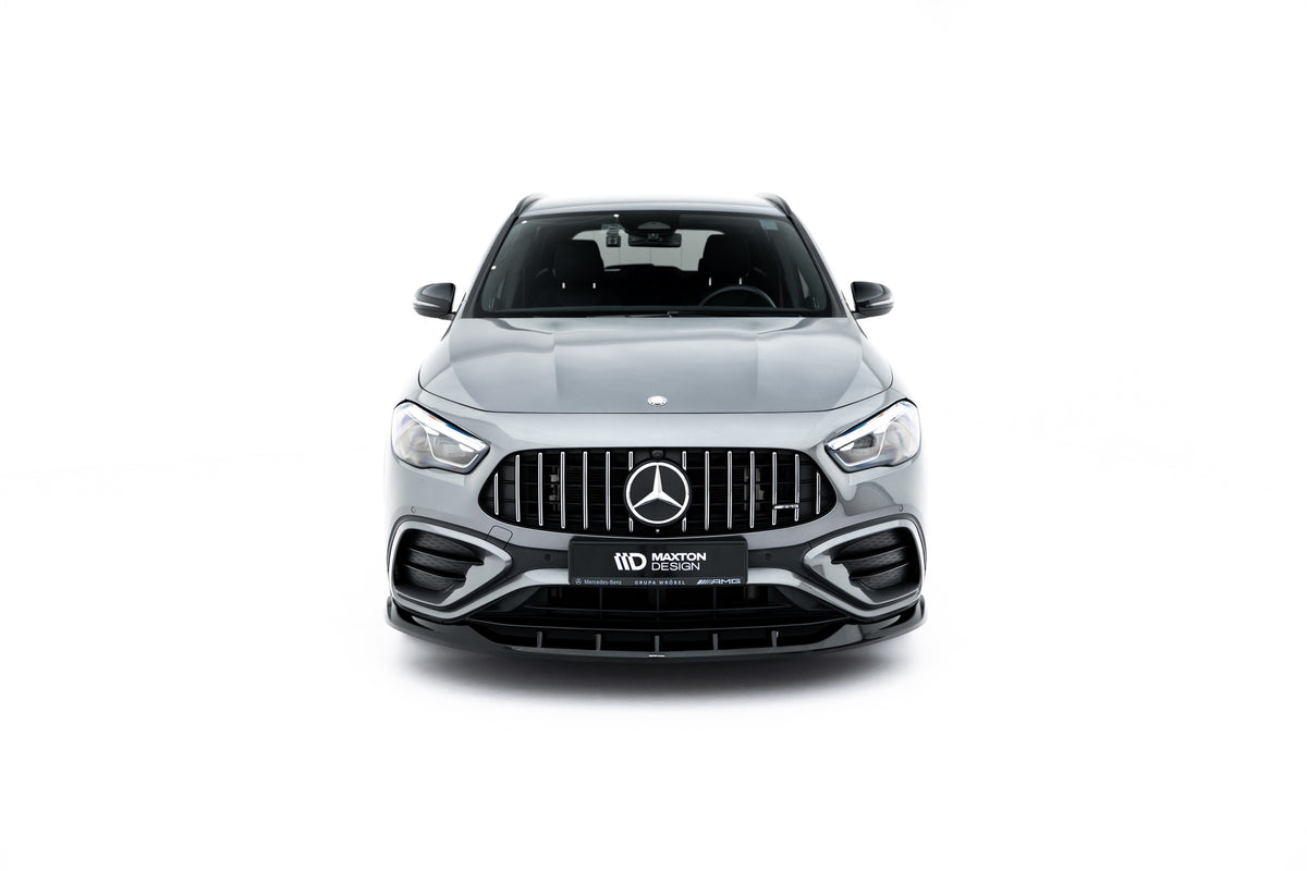 Street+ Spoilerlippe Front Ansatz V.2 passend für Mercedes-AMG GLA 35 H247 Facelift schwarz Hochglanz – Ansicht 4