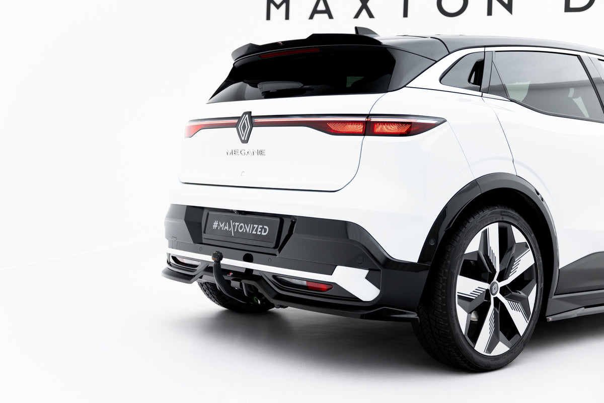 Mittlerer Diffusor Heck Ansatz DTM Look passend für Renault Megane E-Tech Electric Mk1 schwarz Hochglanz – Ansicht 3