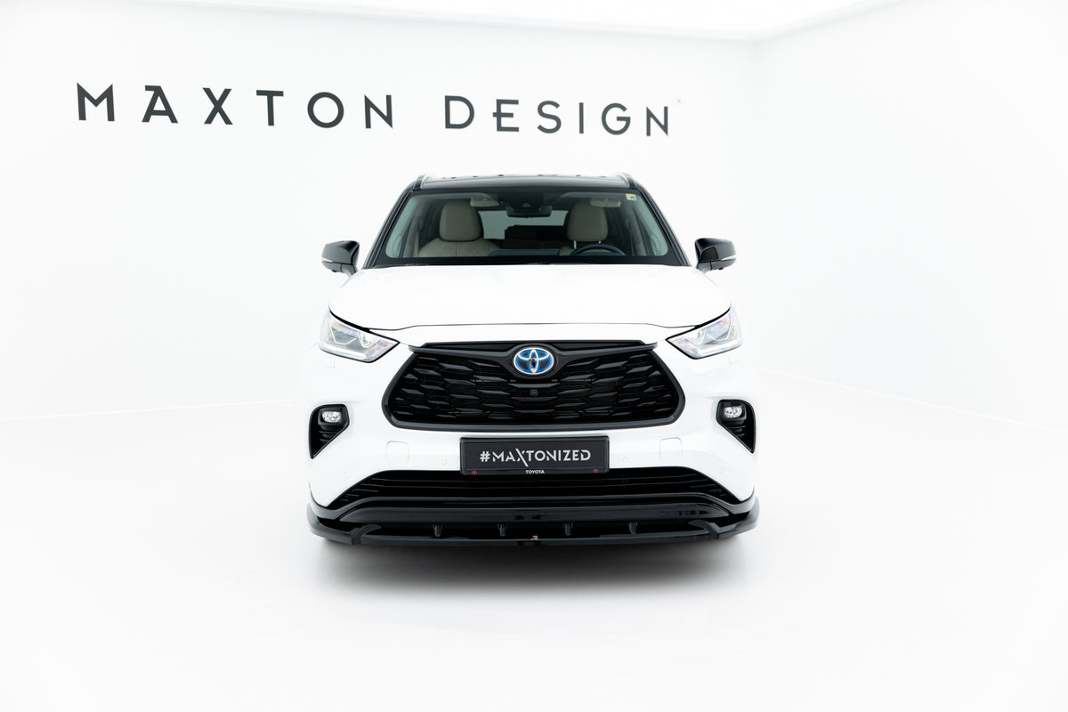 Street+ Spoilerlippe Front Ansatz V.2 passend für Toyota Highlander Mk4 schwarz Hochglanz – Ansicht 1