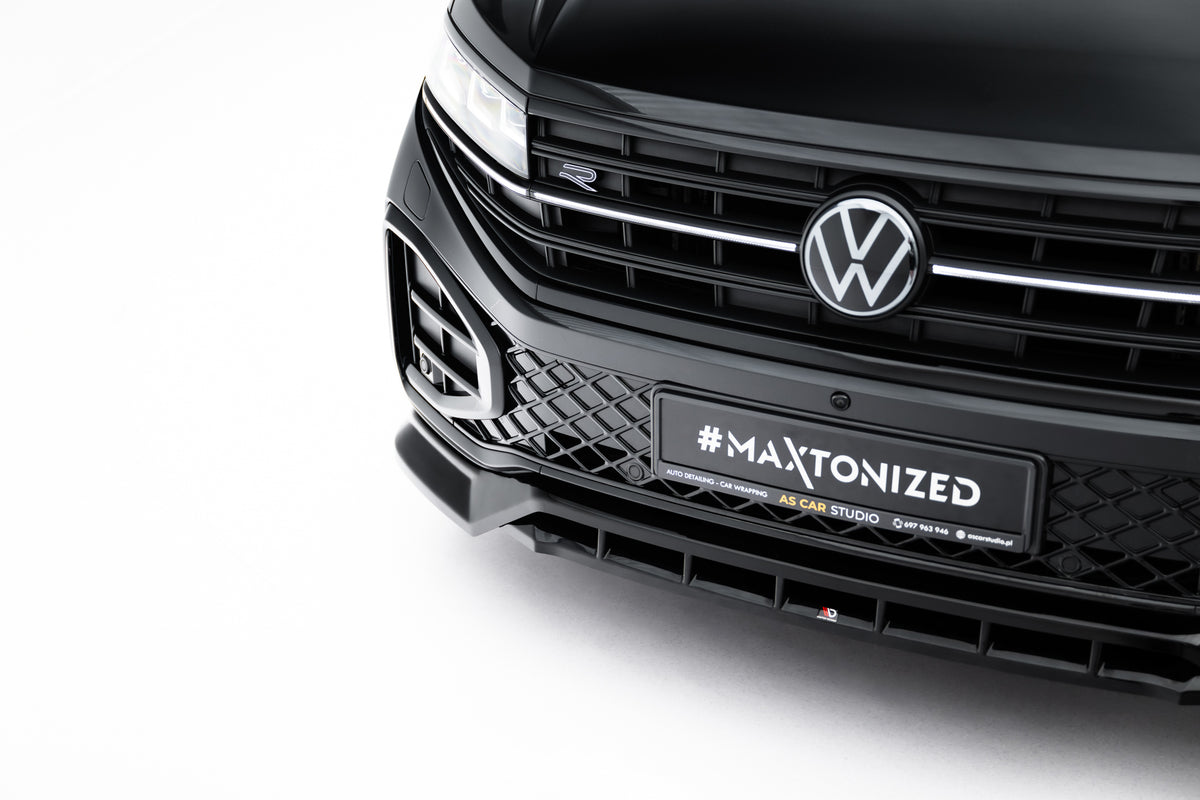 Street+ Spoilerlippe Front Ansatz passend für VW Touareg Elegance Mk3 Facelift schwarz Hochglanz – Ansicht 7