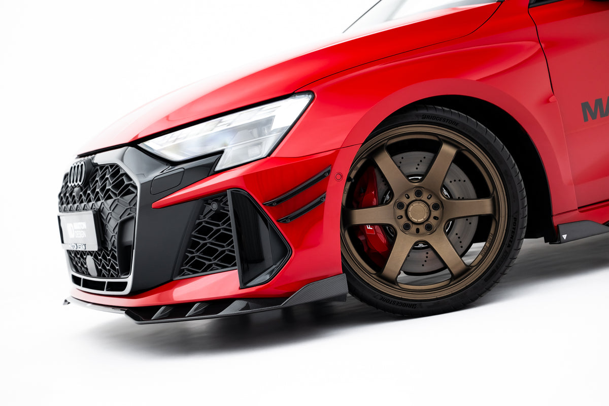 Prepreg Carbon Fiber Street+ Spoilerlippe Front Ansatz passend für Audi RS3 Limousine / Sportback 8Y Facelift – Ansicht 5